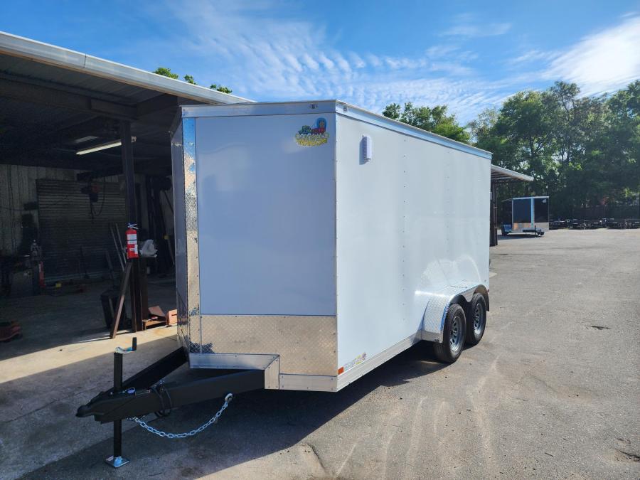 Cargo 7 x 14 TA, V-Nose, Ramp, 7' Tall, Side Door, LED LTS Image 0