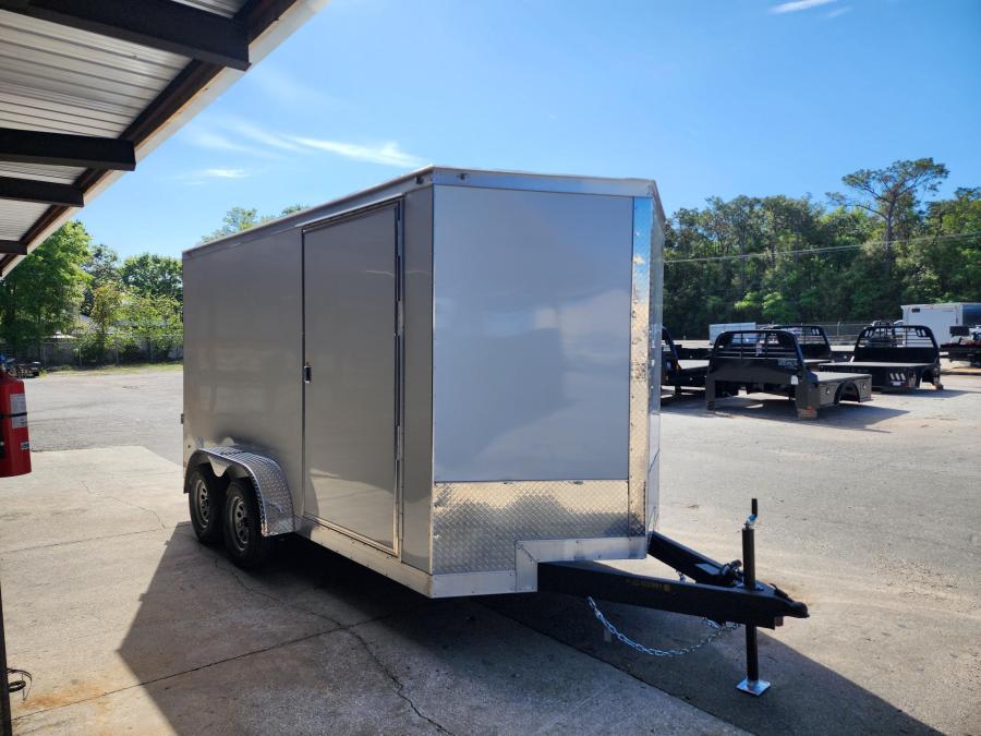 Cargo 7 x 14 TA, V-Nose, Ramp, 7' Tall, Side Door, LED LTS Image 1