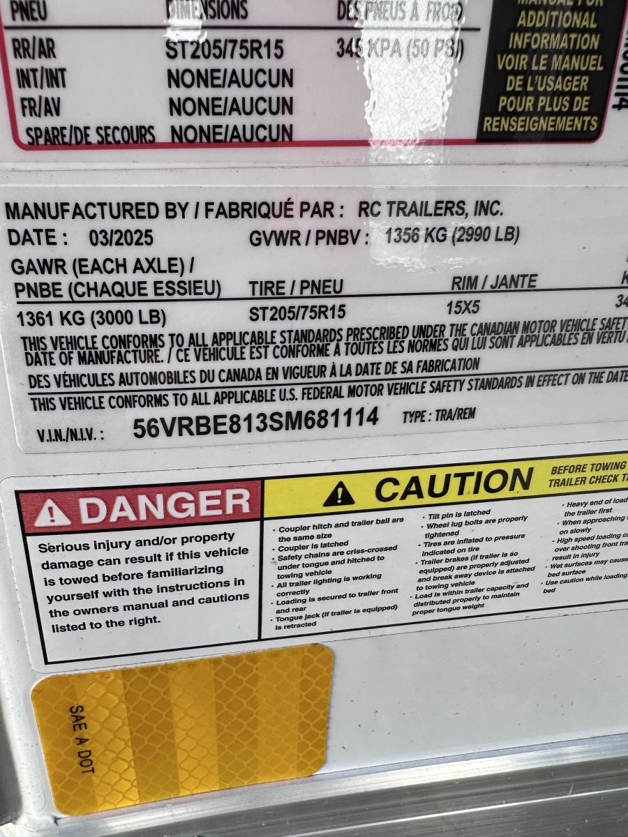 RDLX RDLX 5 x 8 SA FLAT TOP WEDG ENCLOSED TRAILER BY RC Image 0