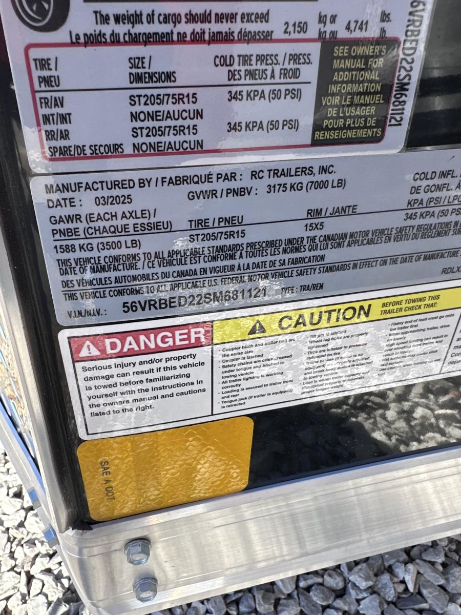 RDLX RDLX 7 x 16 TA FLAT TOP WEDG ENCLOSED TRAILER BY RC Image 0