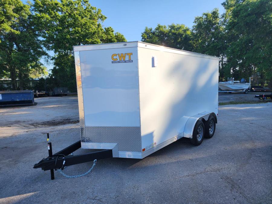 Cargo 7 x 16 TA, V-Nose, Ramp, Side Door, LED LTS, Elec Brakes Image 0