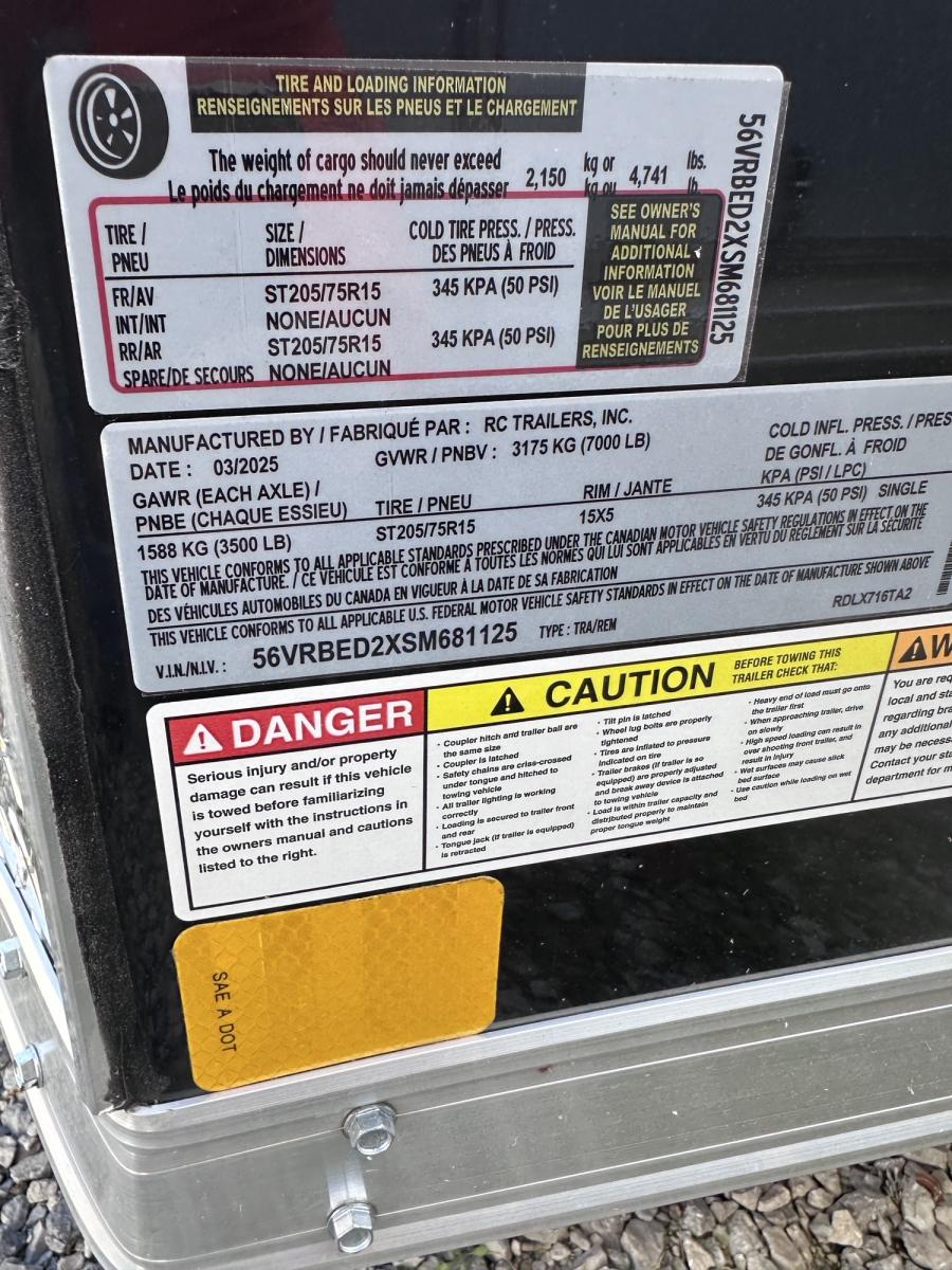 RDLX RDLX 7 x 16 TA FLAT TOP WEDG ENCLOSED TRAILER BY RC Image 0