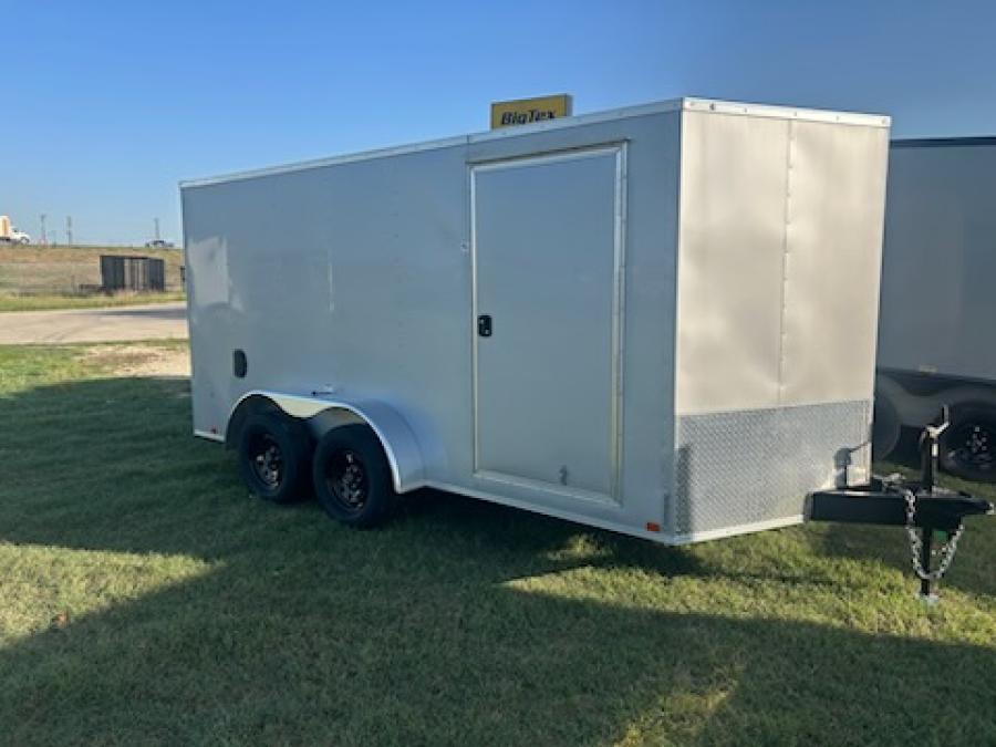 RWT7 RWT 7 x 14 TA FLAT TOP WEDGE ENCLOSED TRAILER BY RC Image 1