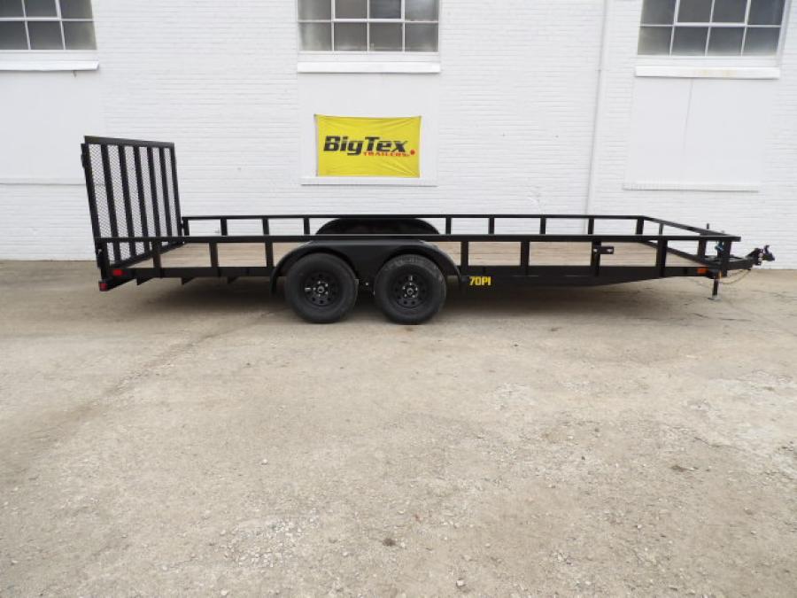 Big Tex 70PI 7K TAND SQ TU UTL 83"x16 2 BRAKES, BLK Image 0