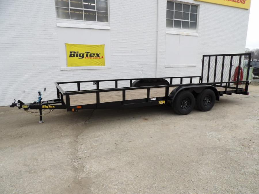 Big Tex 70PI 7K TAND SQ TU UTL 83"x16 2 BRAKES, BLK Image 1