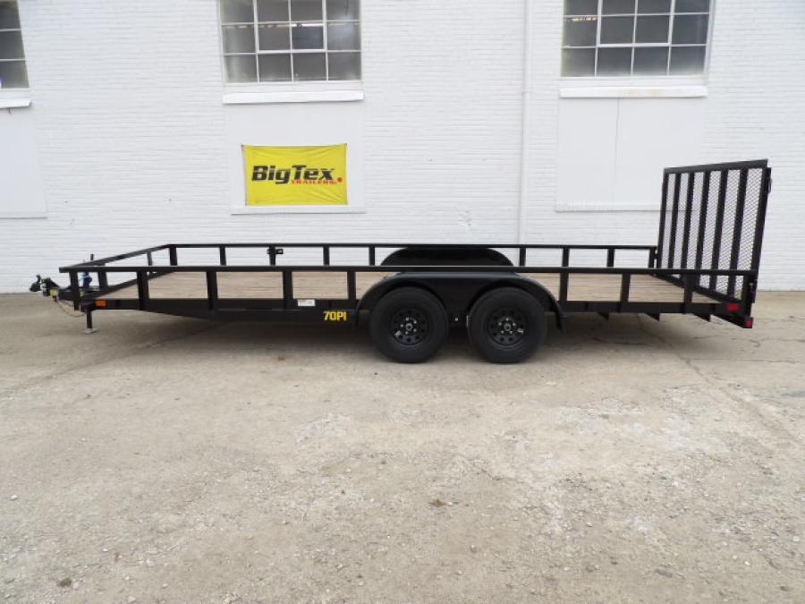 Big Tex 70PI 7K TAND SQ TU UTL 83"x16 2 BRAKES, BLK Image 3