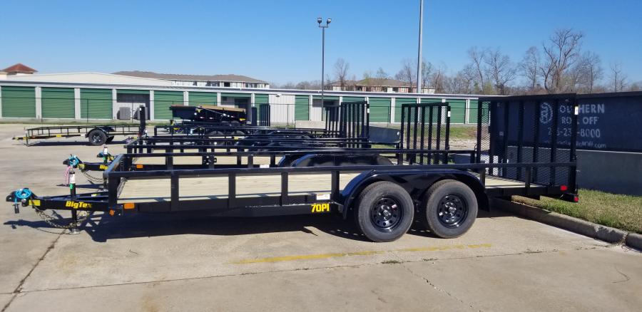 Big Tex 70PI 7K TAND SQ TU UTL 83"X20 2 BRAKES, BLK Image 0
