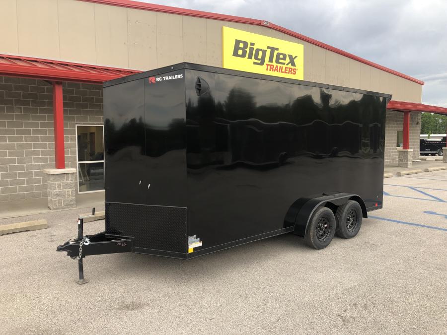 RC Trailers RDLX 7x16 tandem-axle wedge enclosed trailer, 7' interior height, ramp door, screwless Image 1