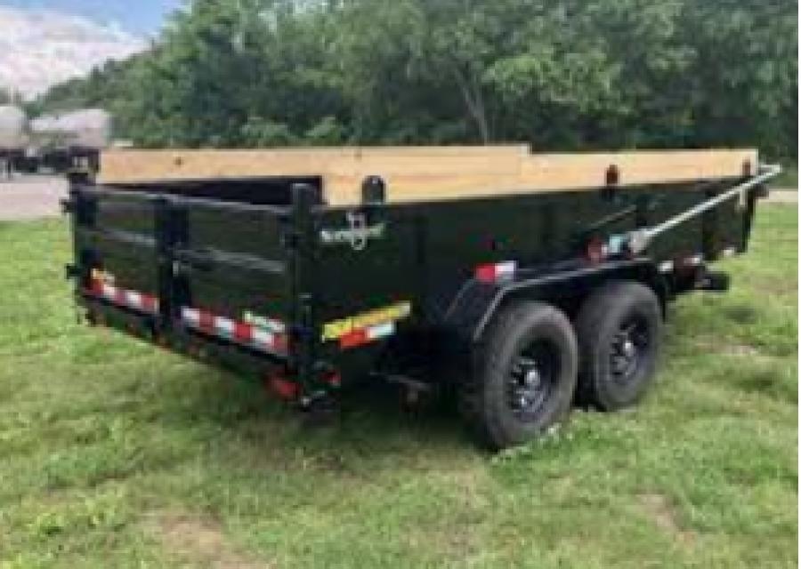 Big Tex 14XD 15.4K TAND XD DUMP 83"x16 6S 4 HIGH SIDES, BLACK Image 1