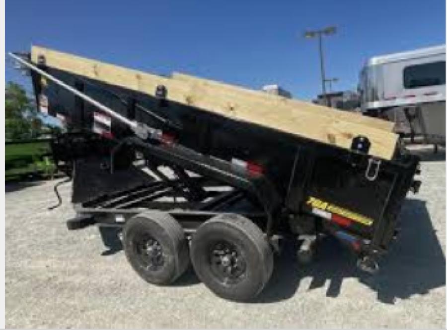 Big Tex 14XD 15.4K TAND XD DUMP 83"x16 6S 4 HIGH SIDES, BLACK Image 0