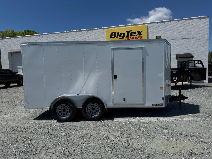RS71 ENCL 7X14  TA WHITE  RAMP DOOR 66" HT BY ROCK SOLID Image 1