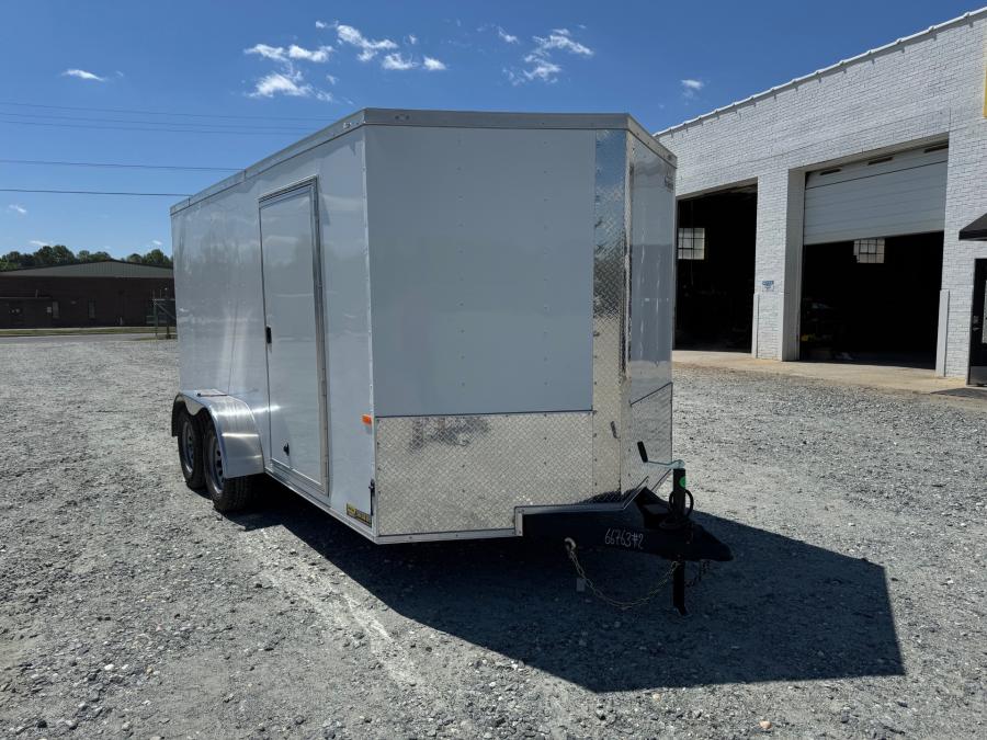 RS71 ENCL 7X14  TA WHITE  RAMP DOOR 66" HT BY ROCK SOLID Image 2
