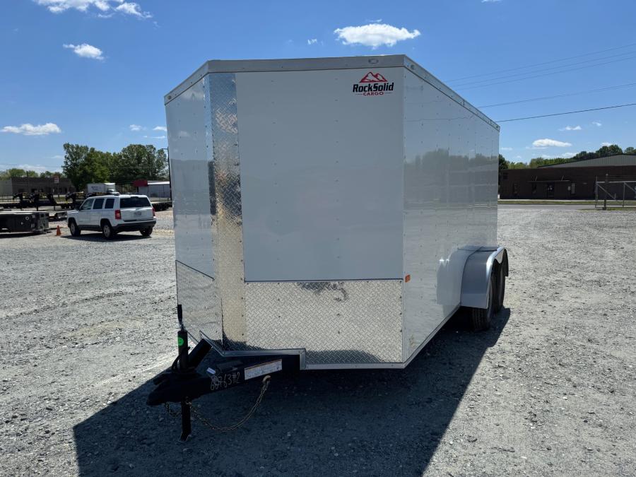 RS71 ENCL 7X14  TA WHITE  RAMP DOOR 66" HT BY ROCK SOLID Image 3