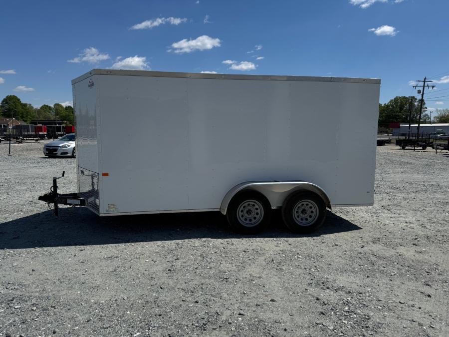 RS71 ENCL 7X14  TA WHITE  RAMP DOOR 66" HT BY ROCK SOLID Image 0