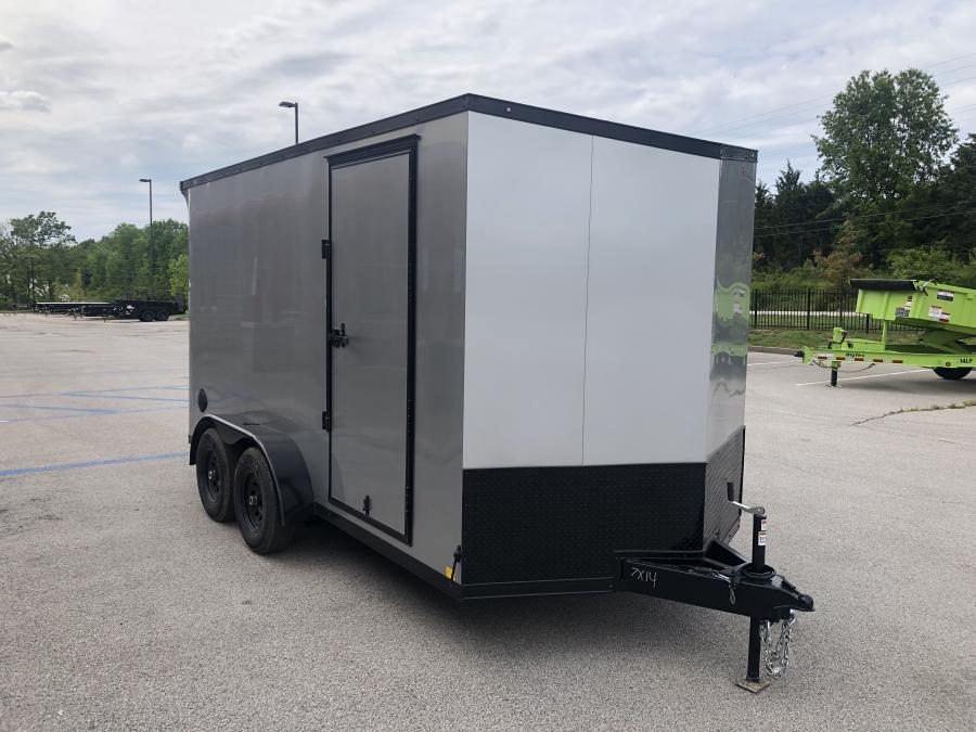 RC Trailers RDLX 7x14 tandem-axle wedge enclosed trailer, 7' interior height, ramp door, screwless Image 0