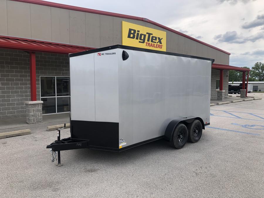 RC Trailers RDLX 7x14 tandem-axle wedge enclosed trailer, 7' interior height, ramp door, screwless Image 1