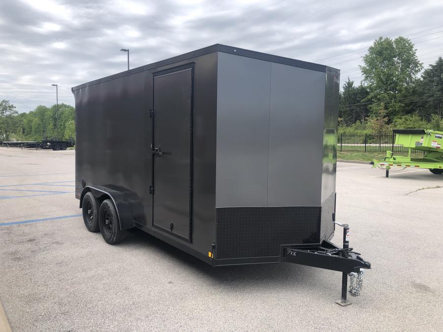 RC Trailers RDLX 7x16 tandem-axle wedge enclosed trailer, 7' interior height, ramp door, screwless Image 0