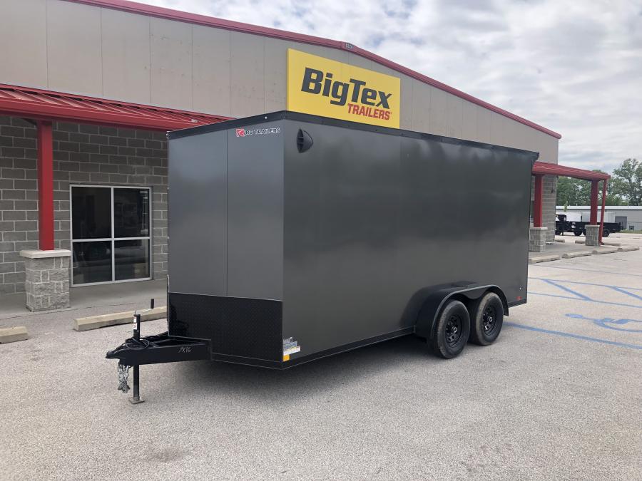RC Trailers RDLX 7x16 tandem-axle wedge enclosed trailer, 7' interior height, ramp door, screwless Image 1