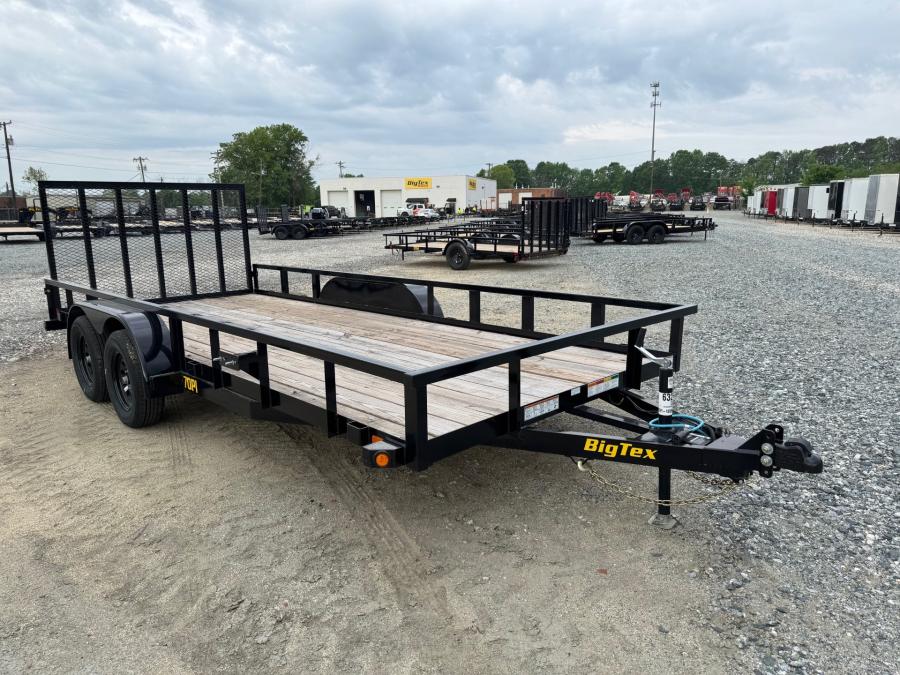 Big Tex 70PI 7K TAND SQ TU UTL 83"x18 2 BRAKES, BLK Image 0