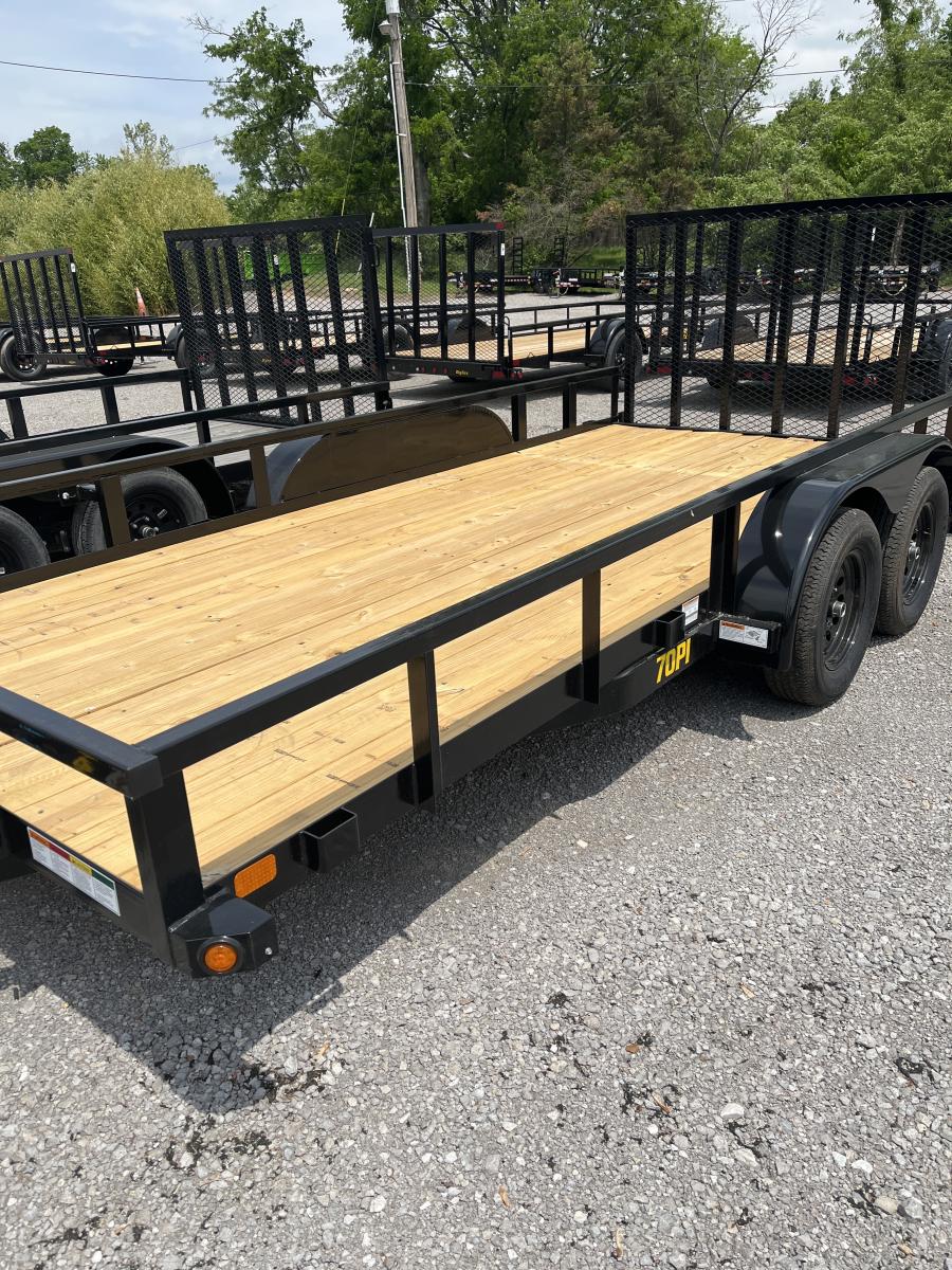 Big Tex 70PI 7K TAND SQ TU UTL 83"x16 2 BRAKES, BLK Image 1