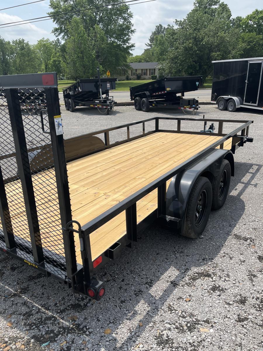 Big Tex 70PI 7K TAND SQ TU UTL 83"x16 2 BRAKES, BLK Image 4