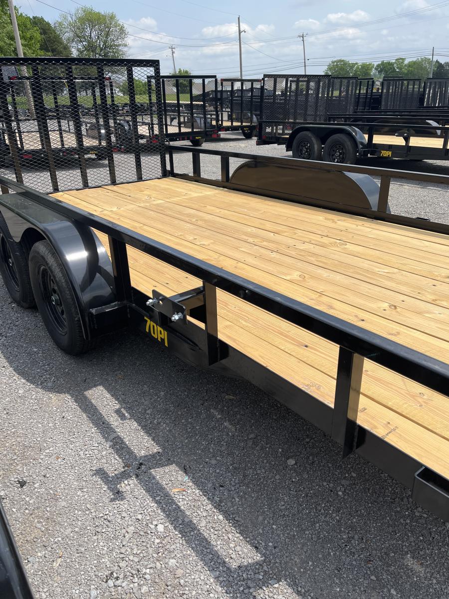 Big Tex 70PI 7K TAND SQ TU UTL 83"x16 2 BRAKES, BLK Image 5