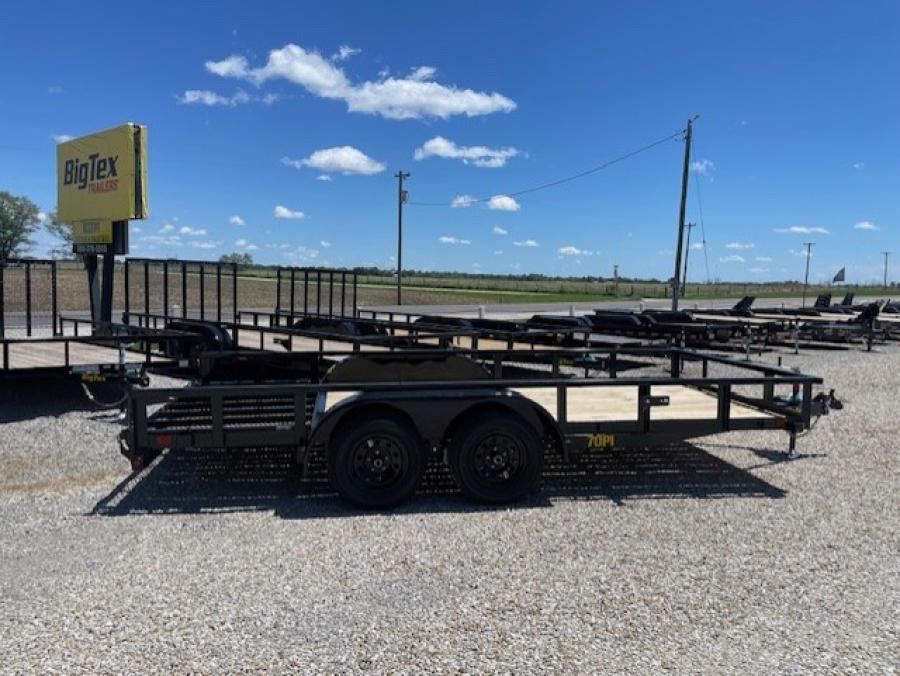 Big Tex 70PI 7K TAND SQ TU UTL 83″X20 2 BRAKES, BLK Image 0