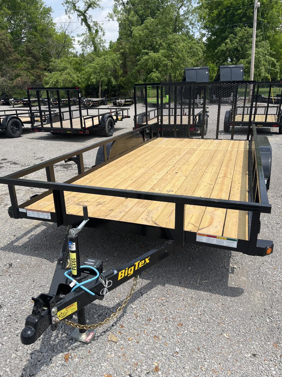Big Tex 70PI 7K TAND SQ TU UTL 83"x16 2 BRAKES, BLK Image 0