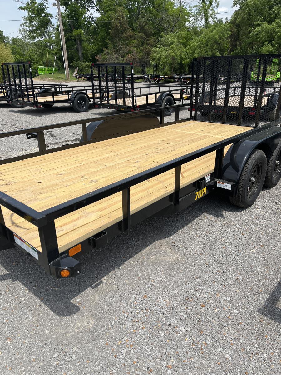Big Tex 70PI 7K TAND SQ TU UTL 83"x16 2 BRAKES, BLK Image 1