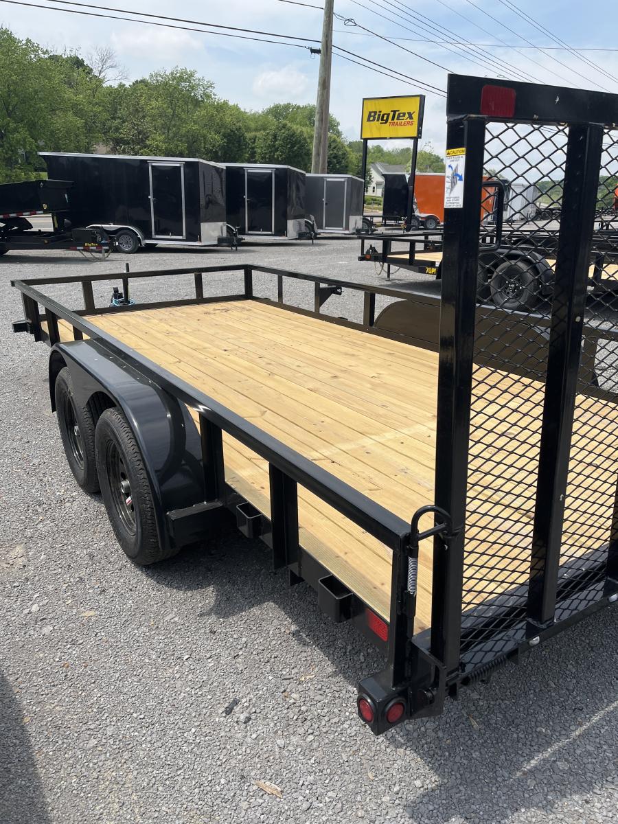 Big Tex 70PI 7K TAND SQ TU UTL 83"x16 2 BRAKES, BLK Image 2