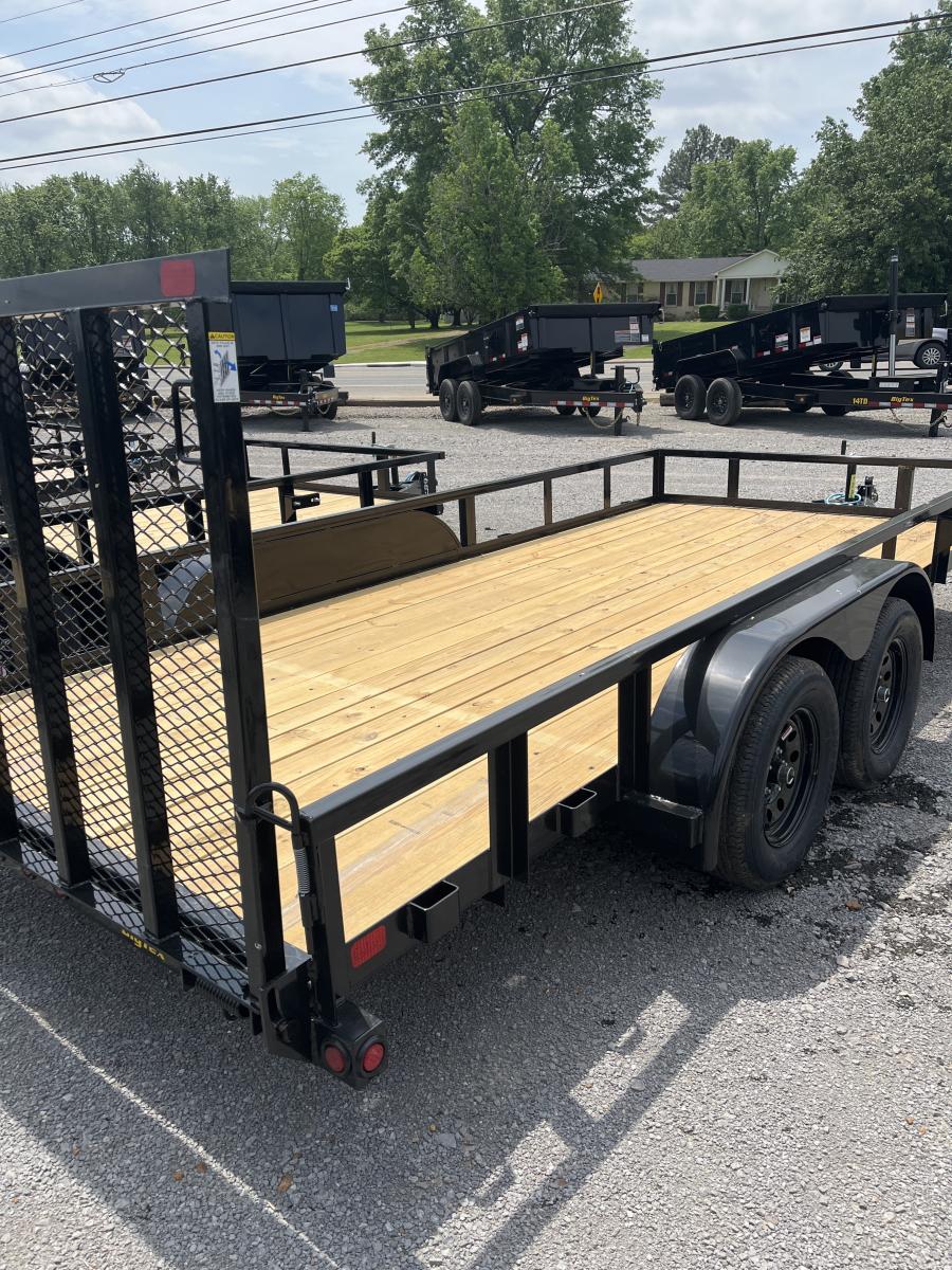 Big Tex 70PI 7K TAND SQ TU UTL 83"x16 2 BRAKES, BLK Image 4