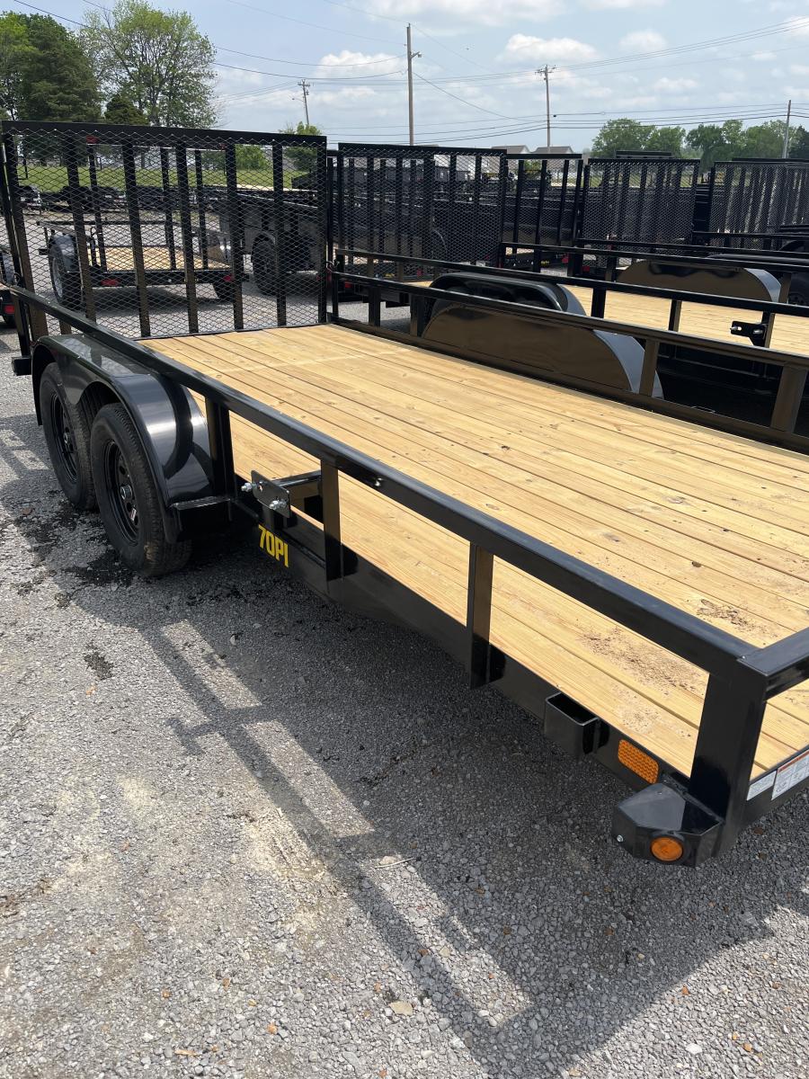 Big Tex 70PI 7K TAND SQ TU UTL 83"x16 2 BRAKES, BLK Image 5