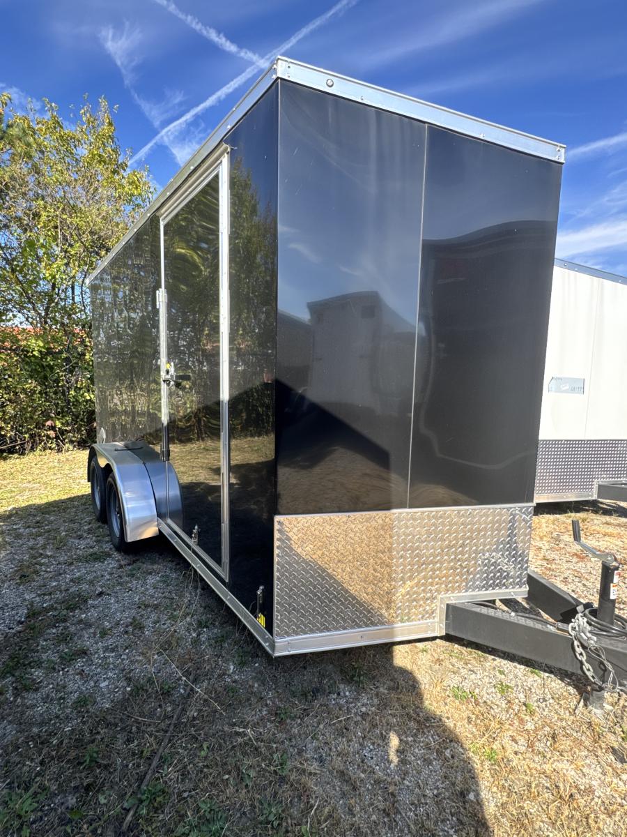 RDLX RDLX 7 x 14 TA FLAT TOP WEDGE ENCLOSED TRAILER BY RC Image 1