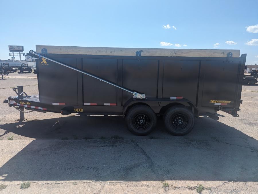 Big Tex 14XD 15.4K TAND XD DUMP 83"x16 6S 4 HIGH SIDES, BLACK Image 0