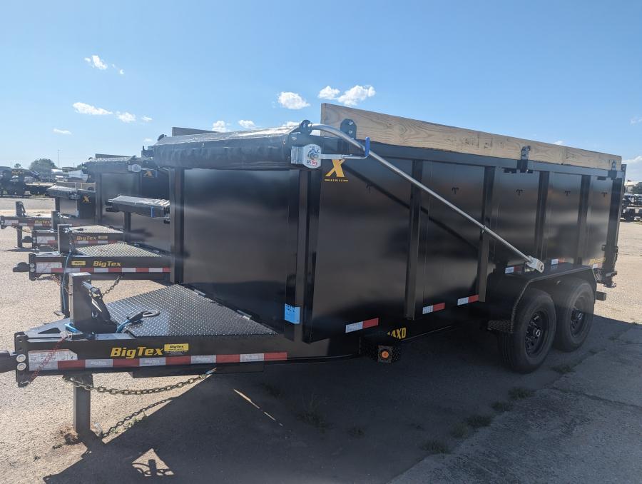 Big Tex 14XD 15.4K TAND XD DUMP 83"x16 6S 4 HIGH SIDES, BLACK Image 3
