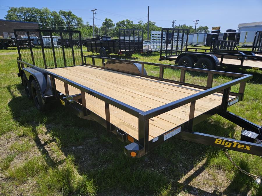 Big Tex 70PI 7K TAND SQ TU UTL 83"x18 2 BRAKES, BLK Image 1