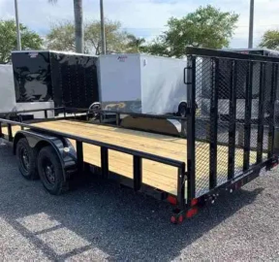 Big Tex 70PI 7K TAND SQ TU UTL 83"x16 BLK Image 0