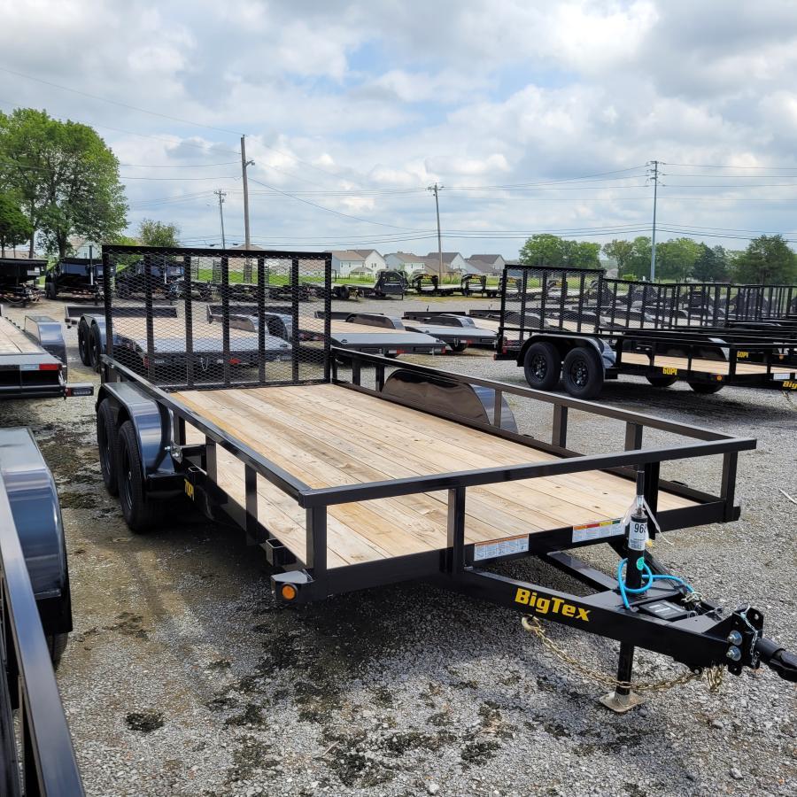Big Tex 70PI 7K TAND SQ TU UTL 83″x16 2 BRAKES, BLK image 0