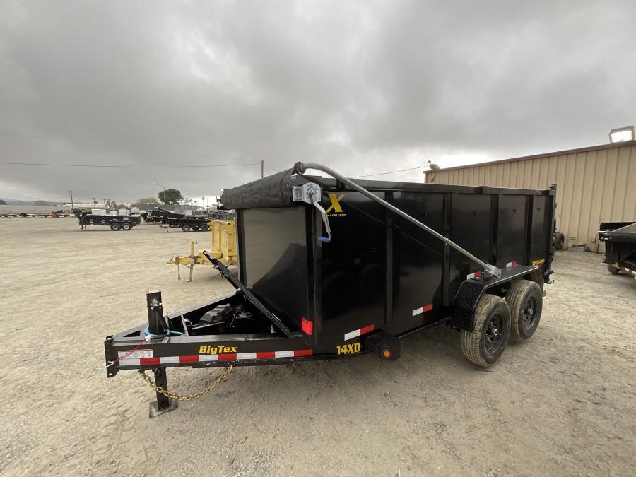 Big Tex 14XD 15.4K TAND XD DUMP 83"x16 6S 4 HIGH SIDES, BLACK Image 2