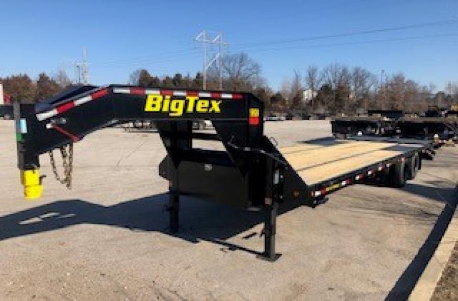 Big Tex 22GN, Gooseneck, 102" x 25', 23.9K, Dovetail, Mega Ramps Image 0