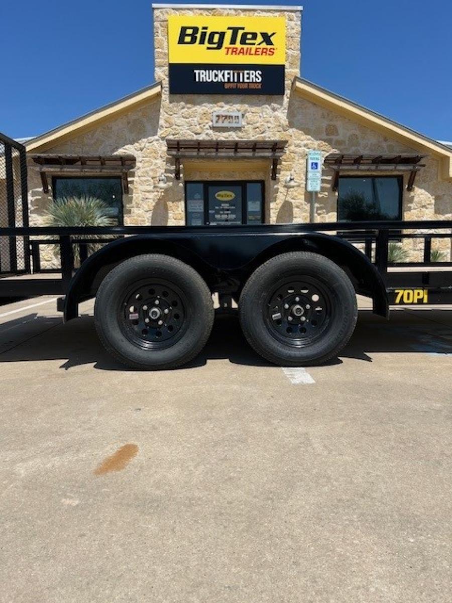Big Tex 70PI 7K TAND SQ TU UTL 83"x16 2 BRAKES, BLK Image 0
