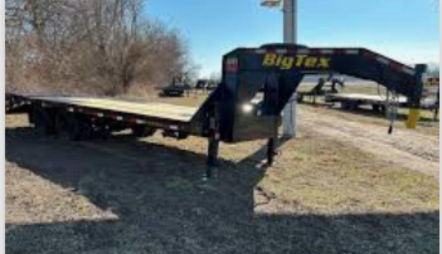 Big Tex 22GN, Gooseneck, 102" x 25', 23.9K, Dovetail, Mega Ramps Image 1
