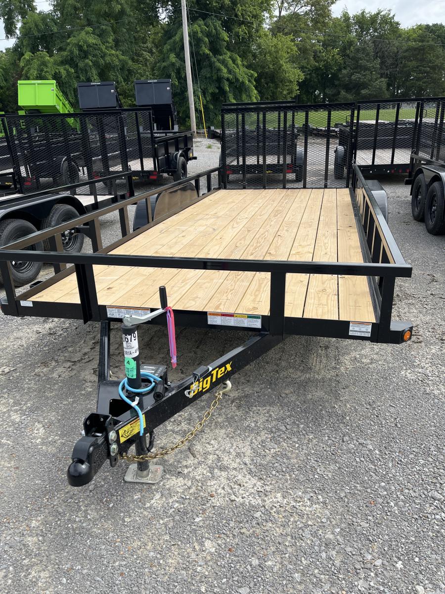 Big Tex 70PI 7K TAND SQ TU UTL 83"x18 2 BRAKES, BLK Image 0