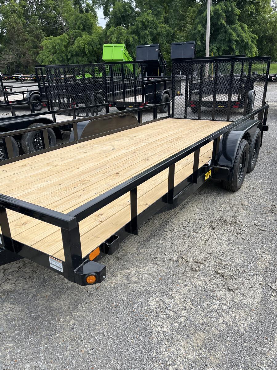 Big Tex 70PI 7K TAND SQ TU UTL 83"x18 2 BRAKES, BLK Image 1