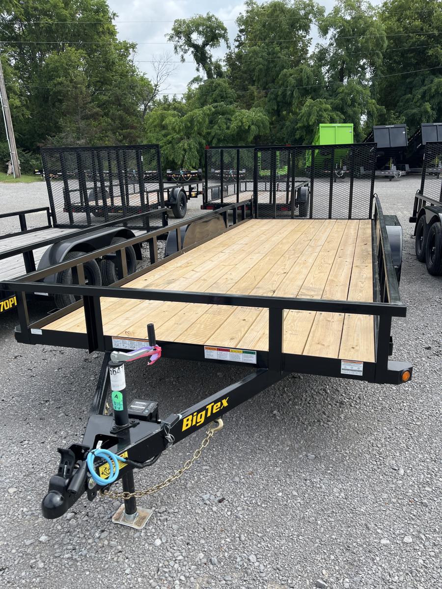 Big Tex 70PI 7K TAND SQ TU UTL 83″X20 2 BRAKES, BLK Image 0