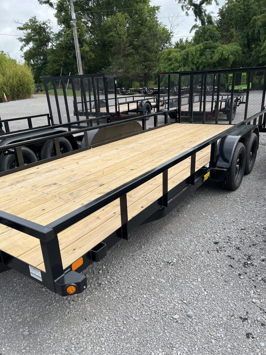 Big Tex 70PI 7K TAND SQ TU UTL 83″X20 2 BRAKES, BLK Image 1
