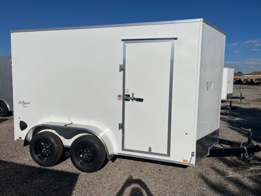 K841 7X12 OUTBACK DLX FLAT TOP VNOSE ENCLOSED CARGO Image 1
