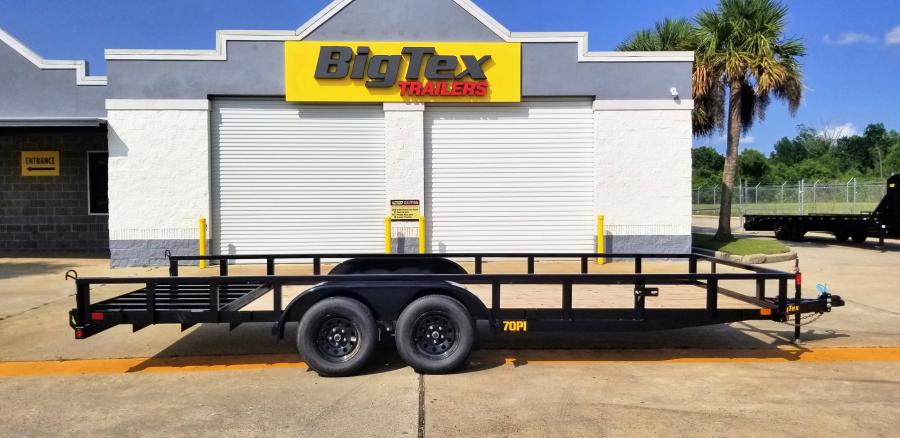 Big Tex 70PI 7K TAND SQ TU UTL 83"x16 2 BRAKES, BLK Image 1