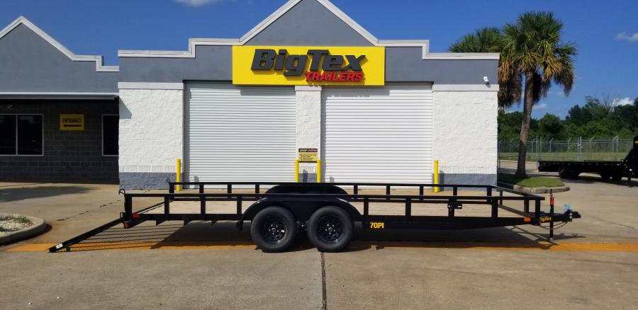 Big Tex 70PI 7K TAND SQ TU UTL 83"x16 2 BRAKES, BLK Image 2