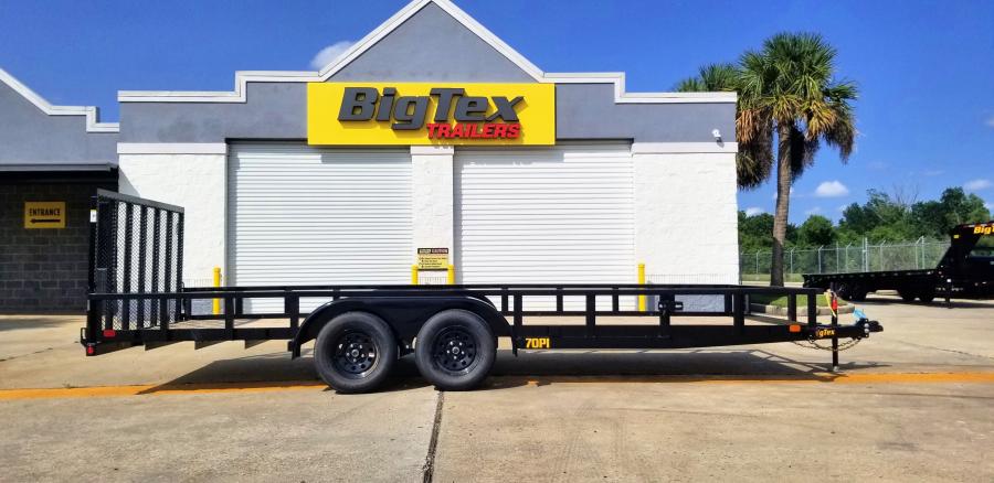 Big Tex 70PI 7K TAND SQ TU UTL 83"x16 2 BRAKES, BLK Image 0